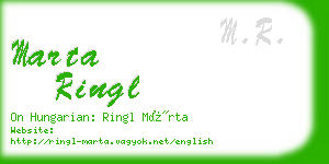 marta ringl business card